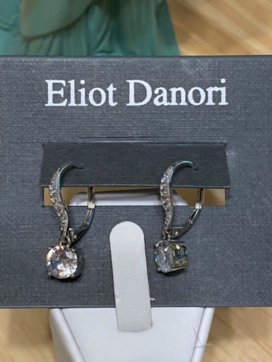 Eliot Danori Jewelry - Eliot Danori Cubic Zirconia leaver back drop earrings